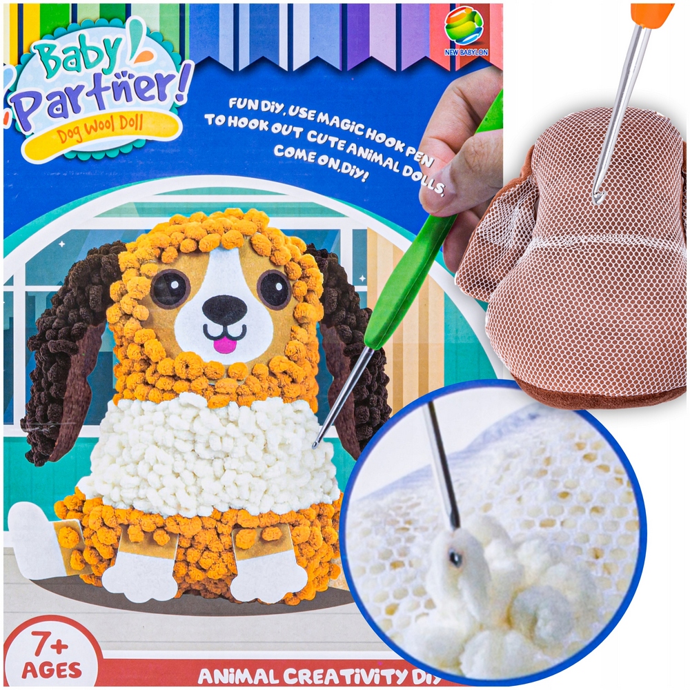 Kreatívna súprava pre deti MASCOT Vyšívanie vankúšika pre psa DIY plyšové zvieratko